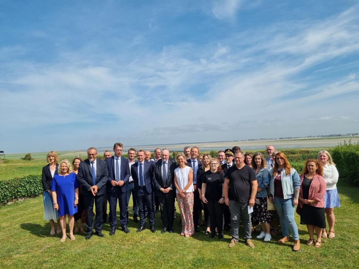 Le ministre du travail Olivier Dussopt en visite dans la Somme
