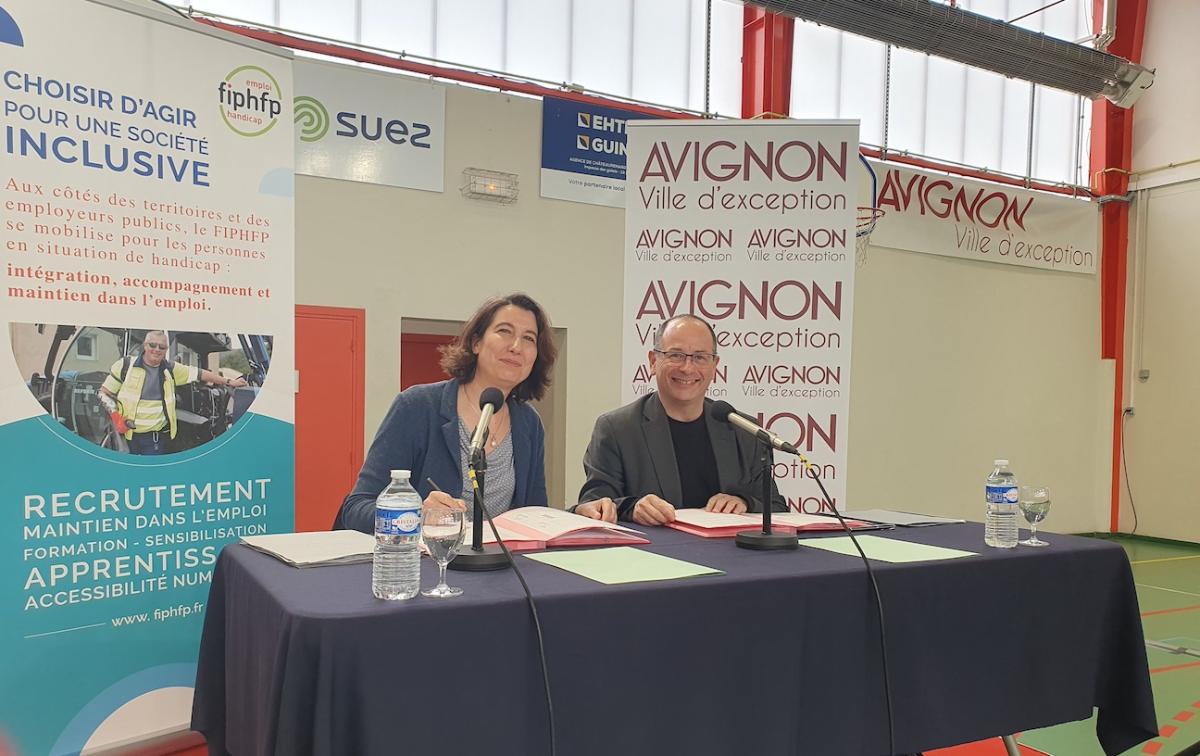 Signature de la convention entre le FIPHFP et la Mairie d'Avignon