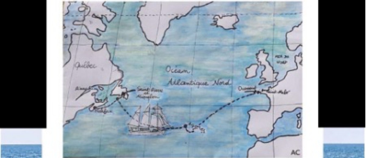 Carte du parcours réalisé par le bateau