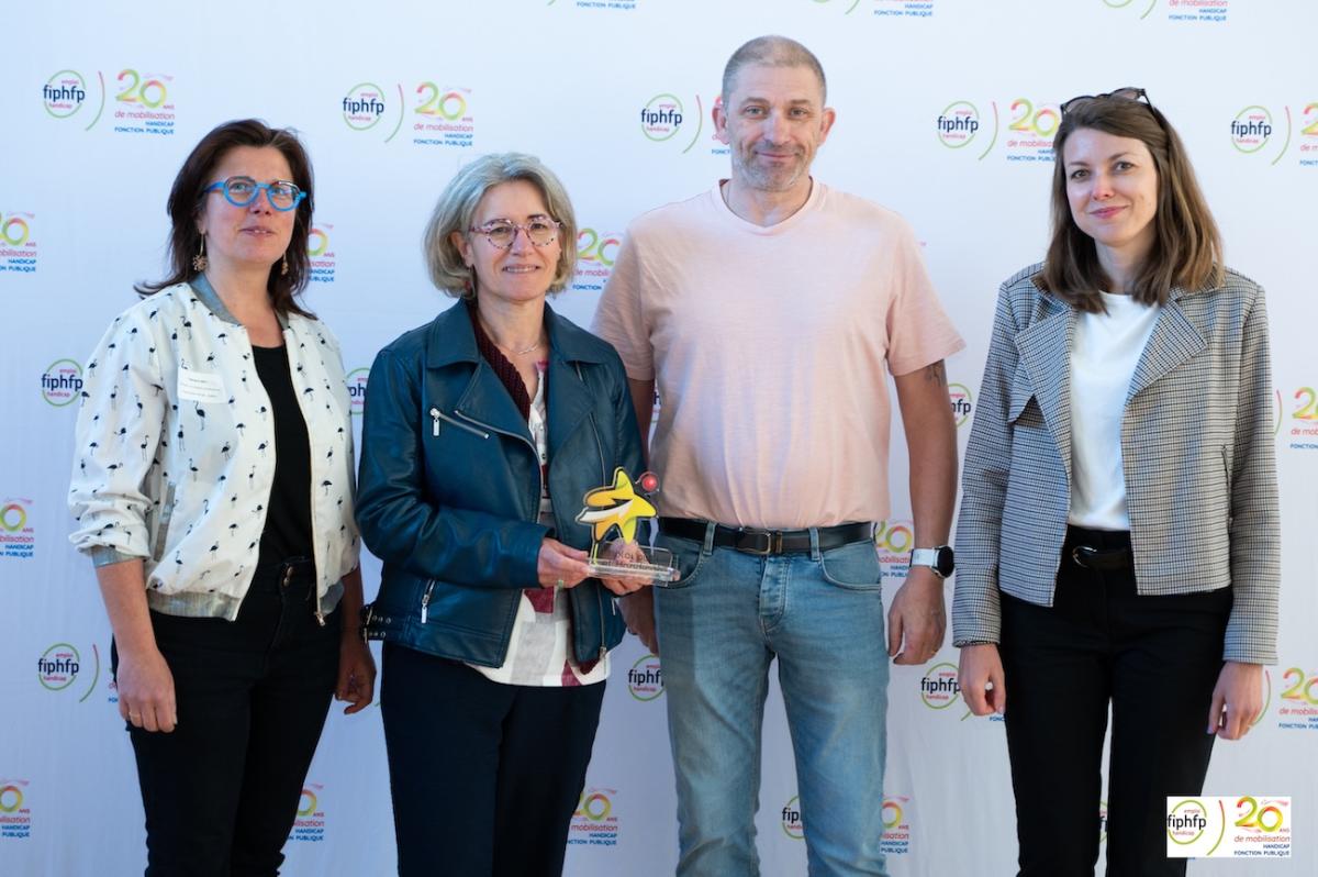 Représentants du centre de gestion du territoire de Belfort, lauréat du trophée dans la catégorie Maintien dans l'emploi / reclassement