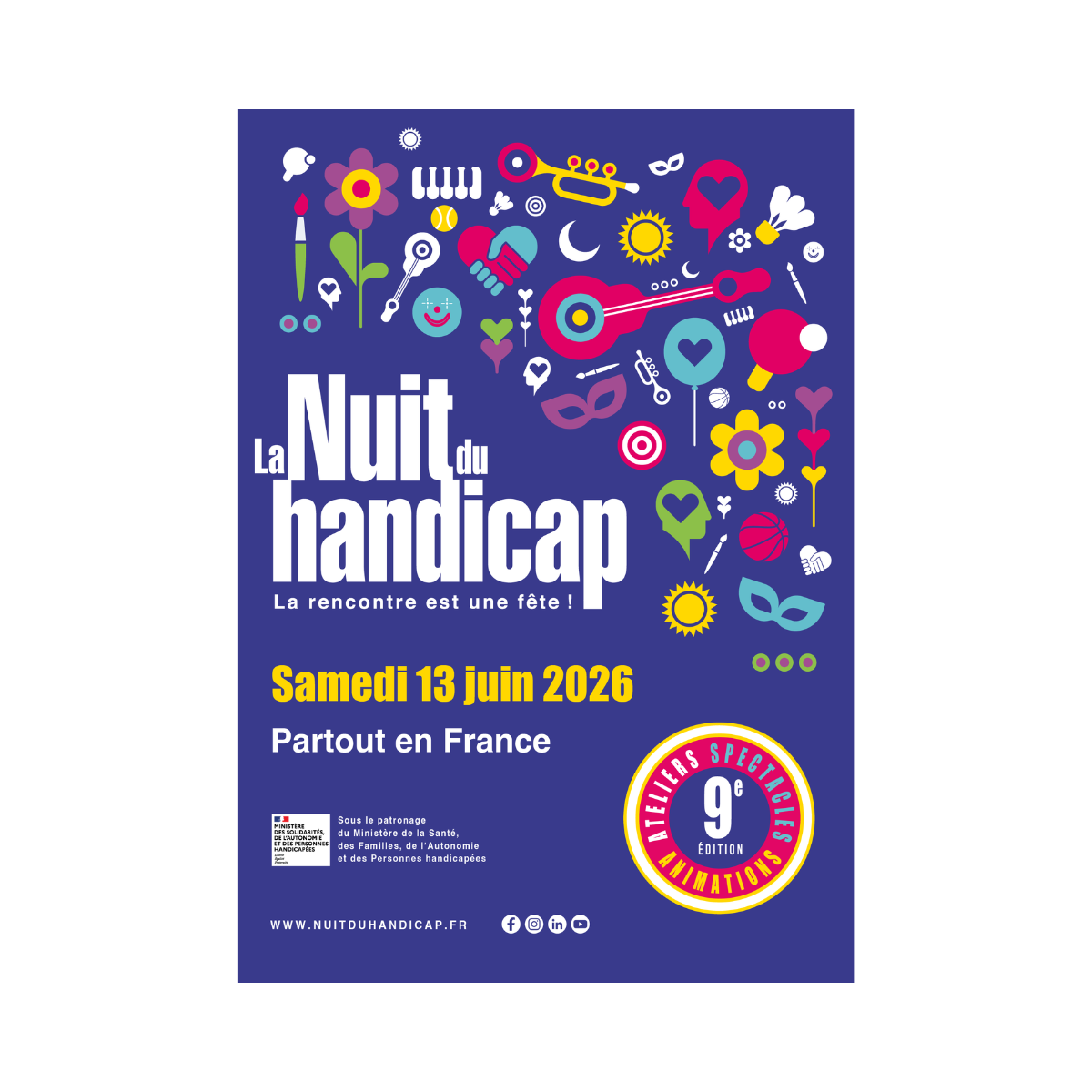 Affiche de la Nuit du handicap 2026