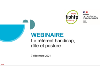 Webinaire: Le référent handicap, rôle et posture