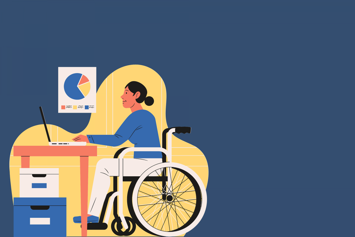Illustration fauteuil roulant