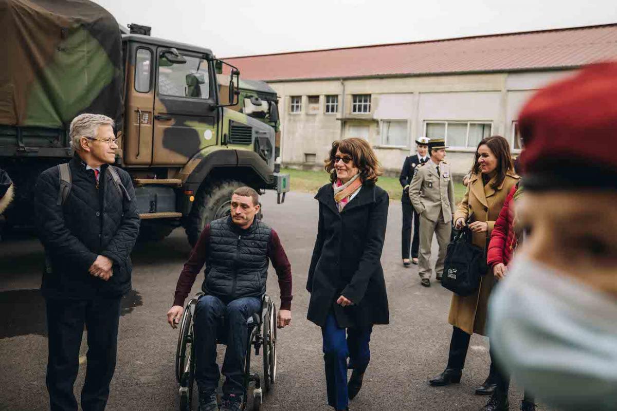 Isabelle Saurat, secrétaire générale pour l'administration des armées lors du lancement du plan handicap & Inclusion 2022 2024