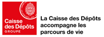 Logo caisse des dépôts (La caisse des dépôts accompagne les parcours de vie)