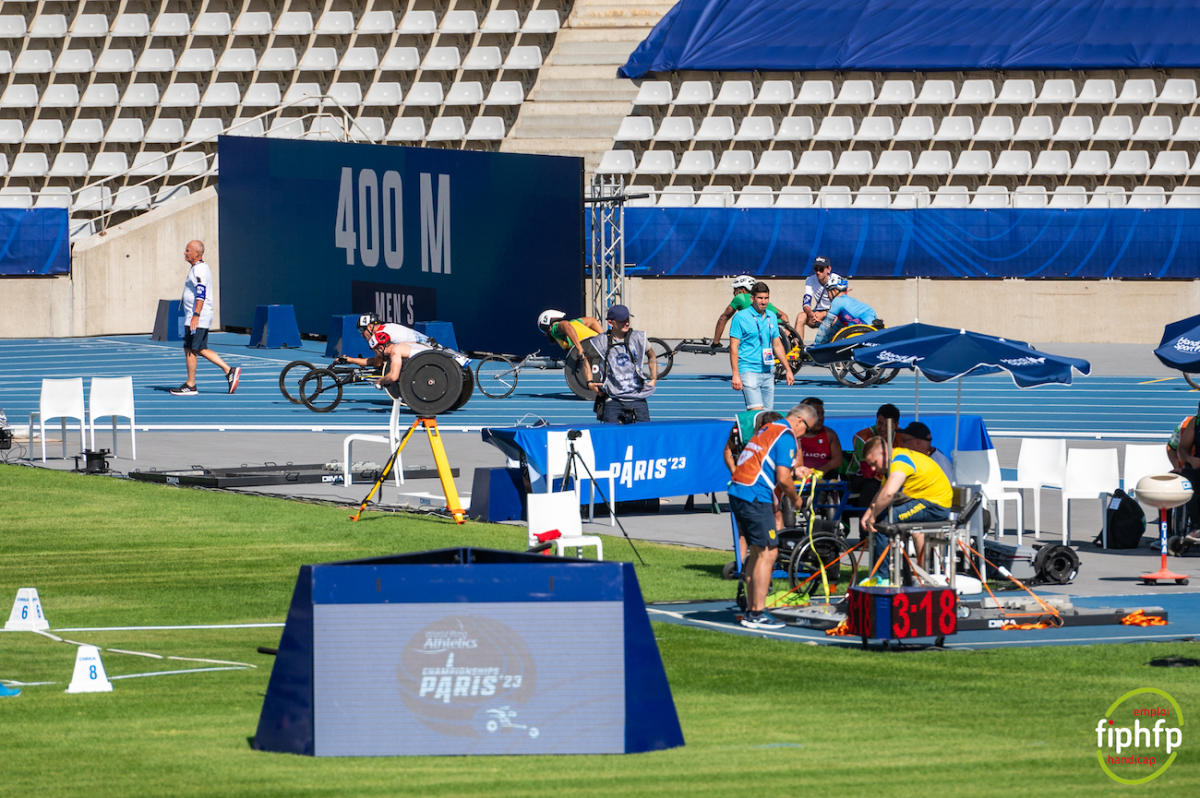 Epreuve de courses aux mondiaux de para-athlétisme de Paris 2023
