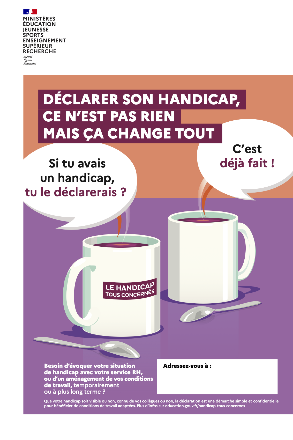 affiche déclaration handicap