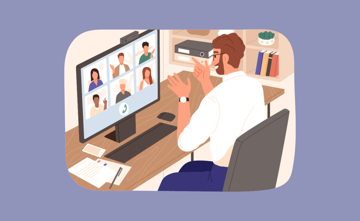 illustration d'un webinaire