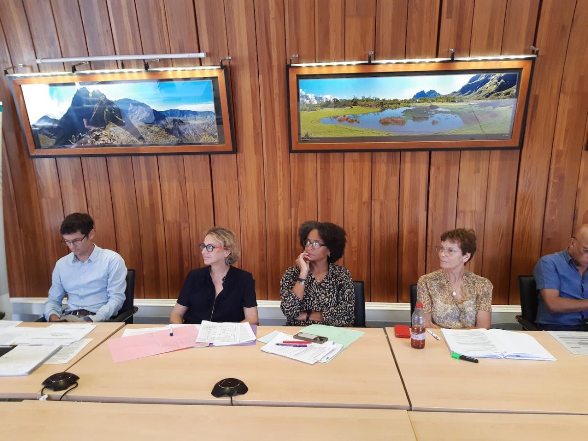 Intervenantes à la conférence de presse de lancement de la SEEPH à La Réunion
