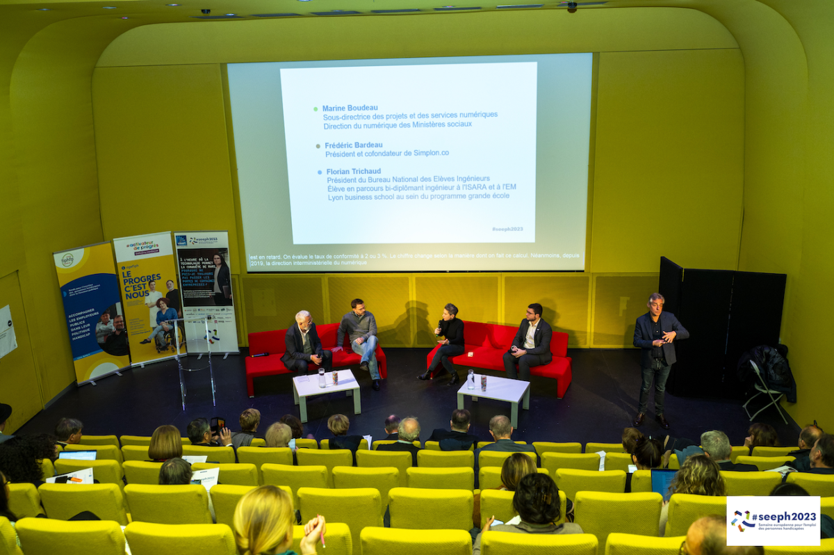 Table ronde de partage d'expériences à l'occasion de la conférence de lancement de la SEEPH 2023. Vue de la salle