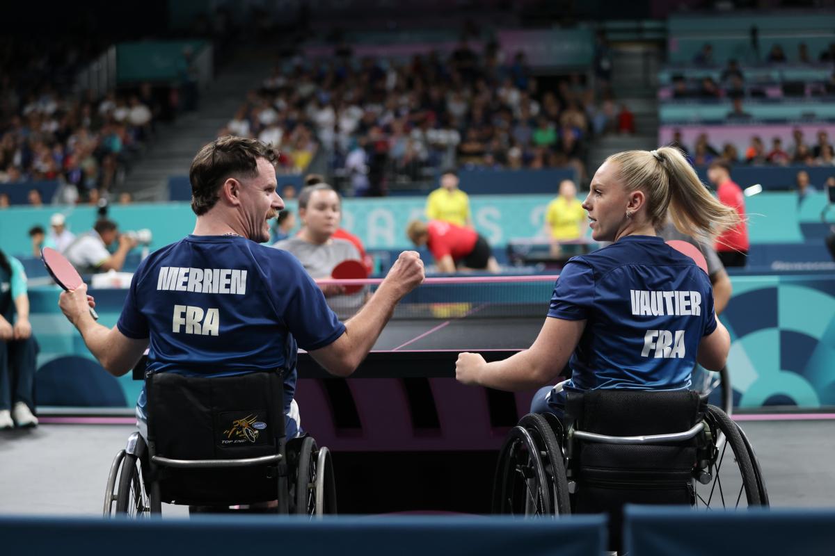 Florian Merrien et Flora Vautier ©FFHandisport