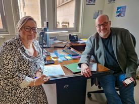 Un Duo au sein de la préfecture du Calvados, dans un bureau