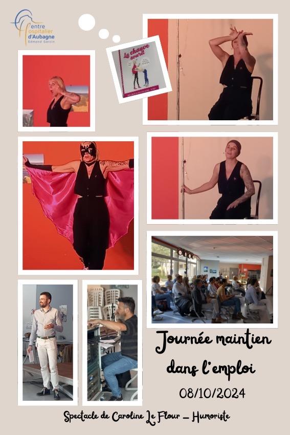 Montage de photos de la journée maintien dans l'emploi le 8 octobre au centre hospitalier d'Aubagne