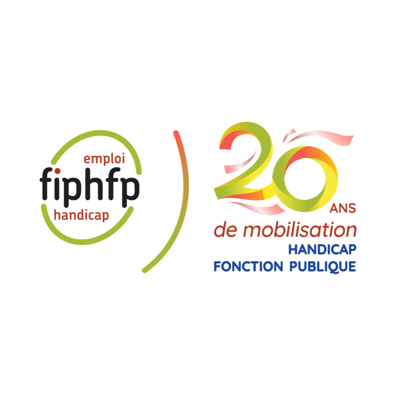 logo du FIPHFP et mention 20 ans de mobilisation handicap fonction publique