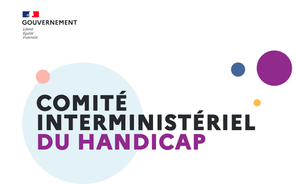 Logo du gouvernement et mention Comité interministériel du handicap
