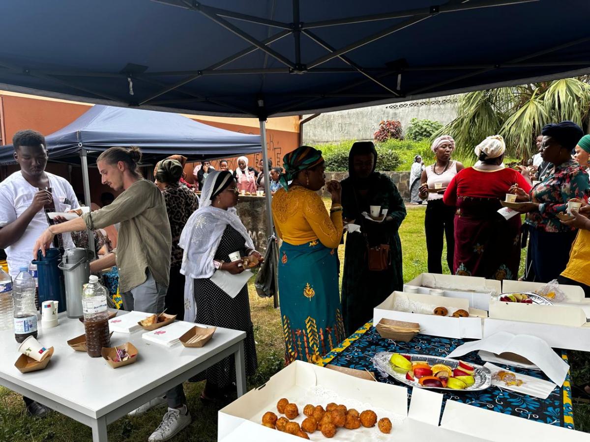 Temps de convivialité à l'issue de l'atelier