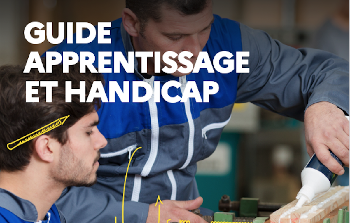 Extrait de la couverture du guide apprentissage et handicap
