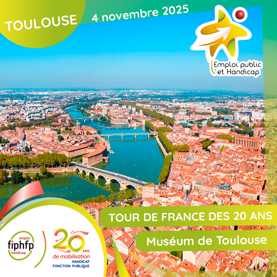 Visuel montrant une vue aérienne de Toulouse et la mention Tour de France des 20 ans - Toulouse - 4 novembre 2025 - Museum