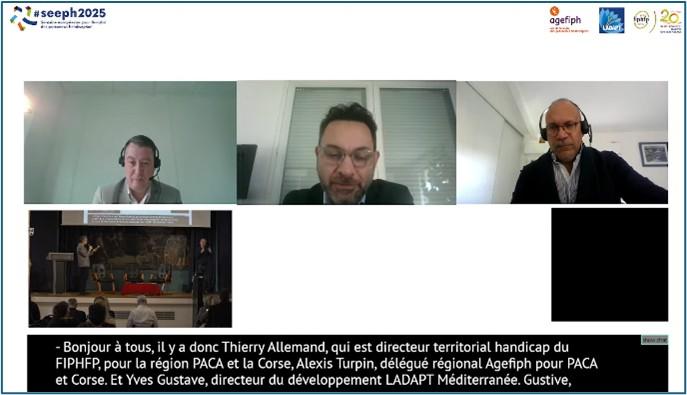 Capture d'écran du webinaire de lancement de la SEEPH avec l'intervention de Thierrt Allemand