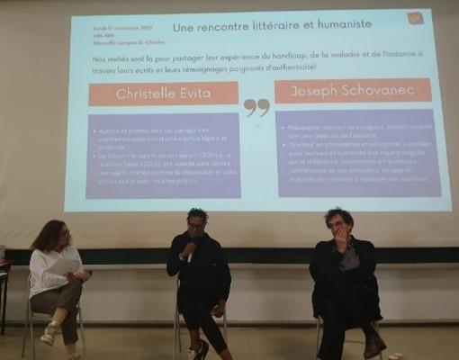 Intervention de Christelle Evita, autrice, et de Josef Schovanec, philosophe, écrivain, à Aix Marseille Université le 17 novembre 2025