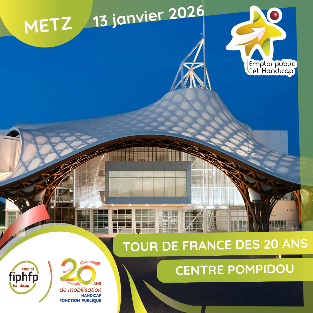 Visuel Tour de france des 20 ans du FIPHFP en Grand Est - Metz le 13 janvier