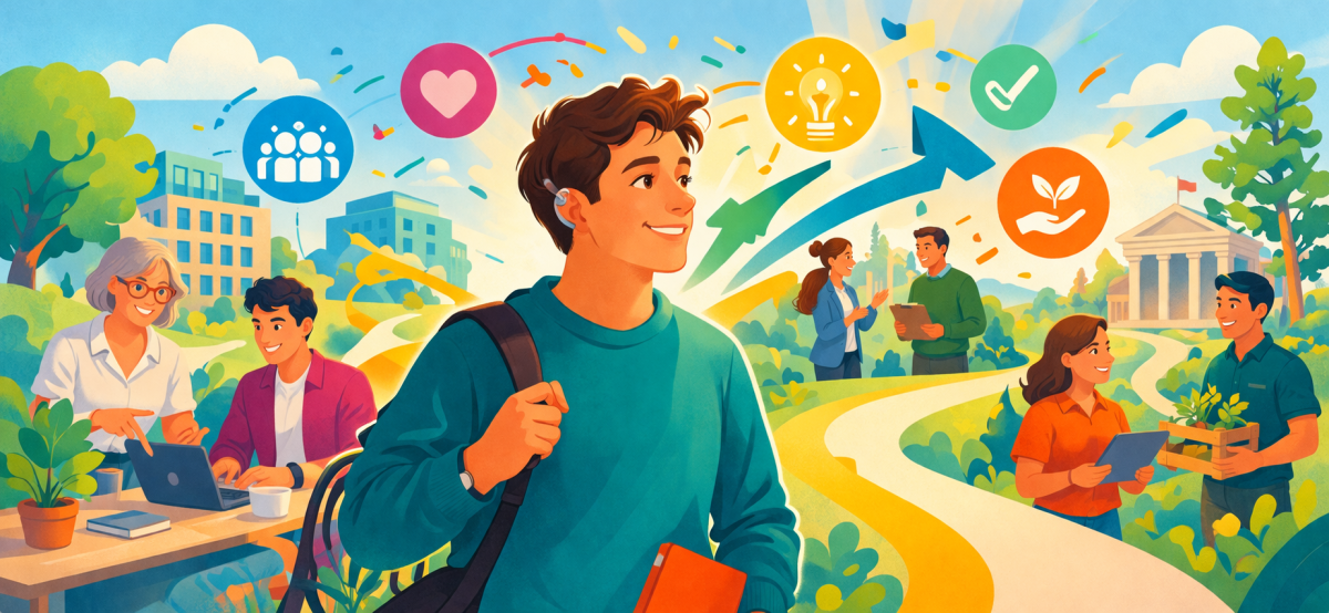 Illustration IA d'un homme en train de chercher un emploi